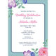Lagoon Vintage Flower Invitations Image 3 of 4
